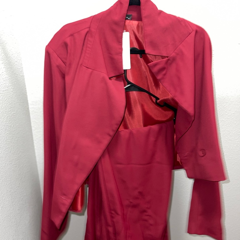 Elegant Red Blazer WITH Dress Pants